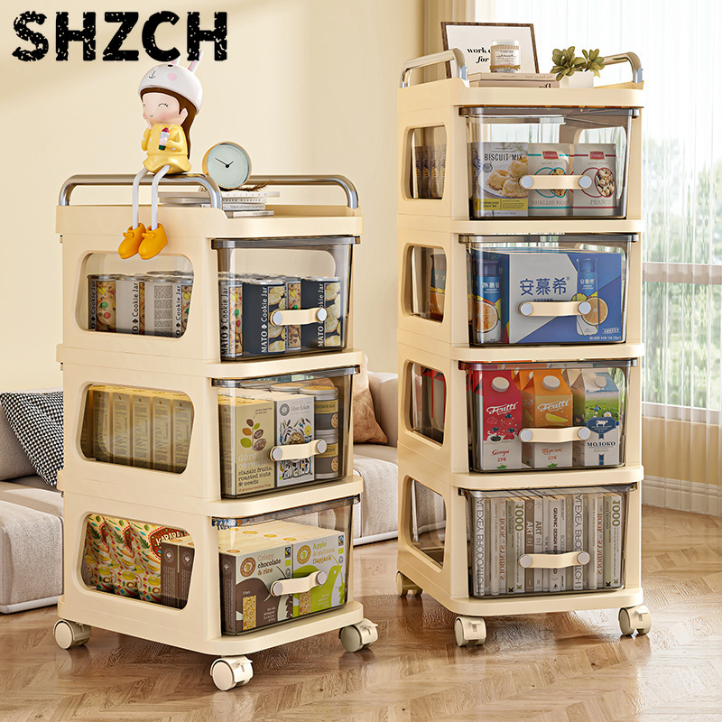 Baby Clothing Rack - Multifunctional Snack Cart Mobile Organizer Holder