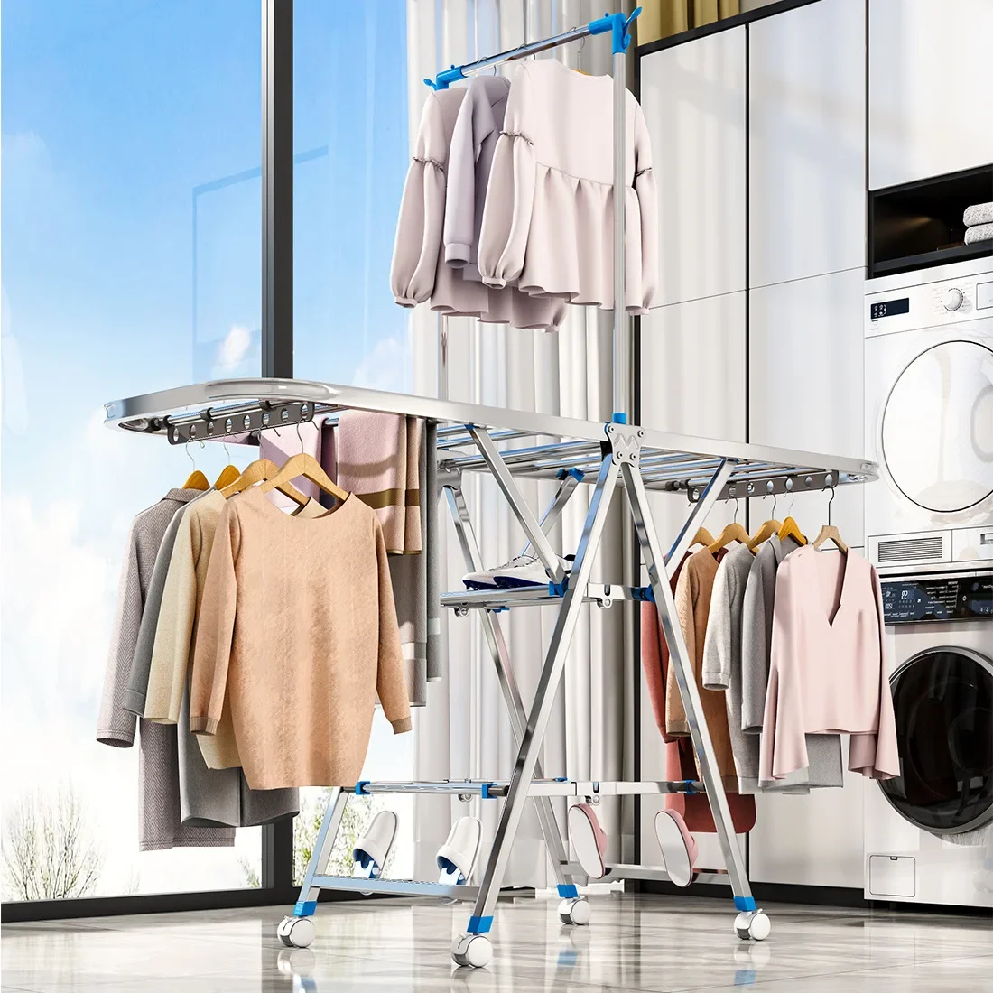 Stainless steel drying clothes - Baby Clothing Rack review and price