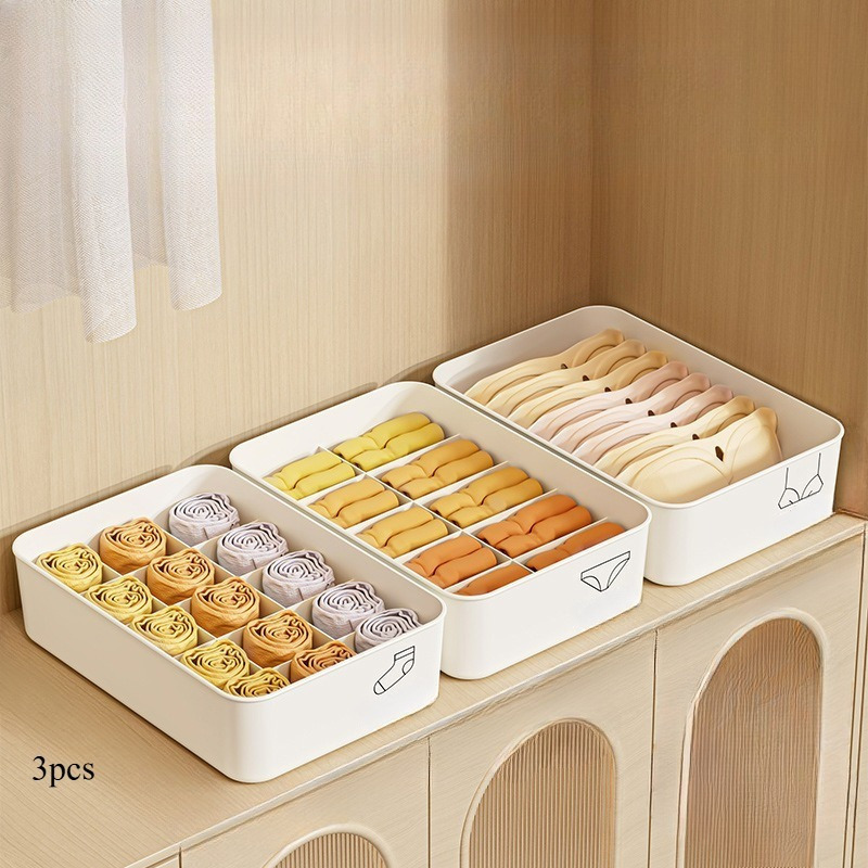 3pcs White Plastic Underwear a - Baby Clothes Organiser review and price